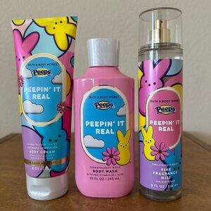 NEW Bath & Body Works Peeps Peepin' It Real body care set NEW
